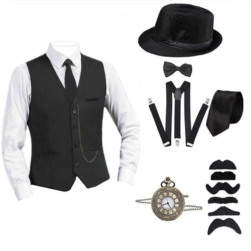 Set di 8 Pezzi Accessori Uomo  - Men'S Accessories In The 1920S recensione e prezzo